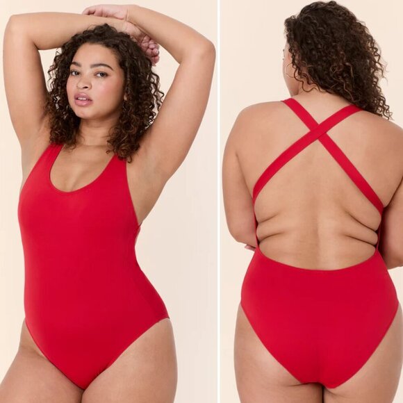 NWT Andie Swim | The Tulum One Piece Cherry Red (XXL-Long Torso) - Picture 2 of 9